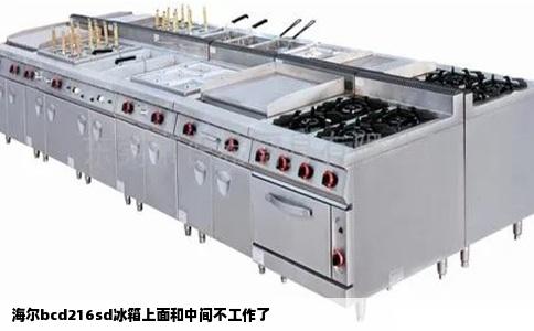 海尔bcd216sd冰箱上面和中间不工作了