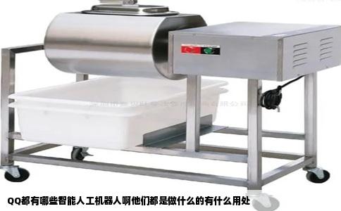 QQ都有哪些智能人工机器人啊他们都是做什么的有什么用处